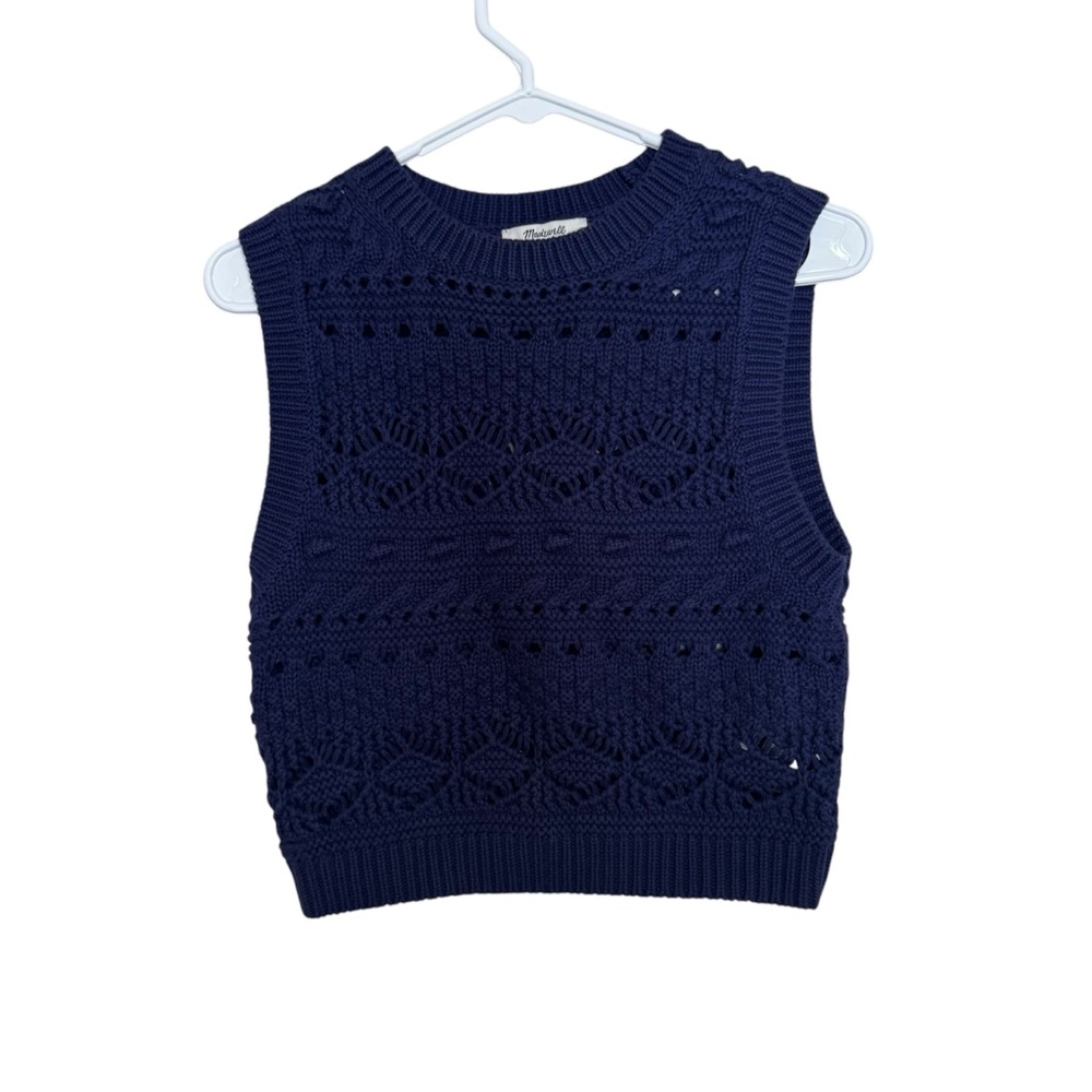 Madewell Crochet-Knit Sweater Vest
